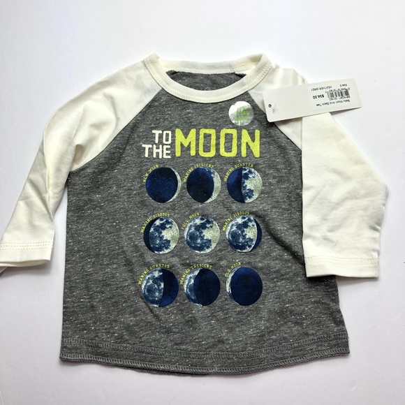 Peek Other - NEW Peek Raglan Tee Love You to the Moon Back 479